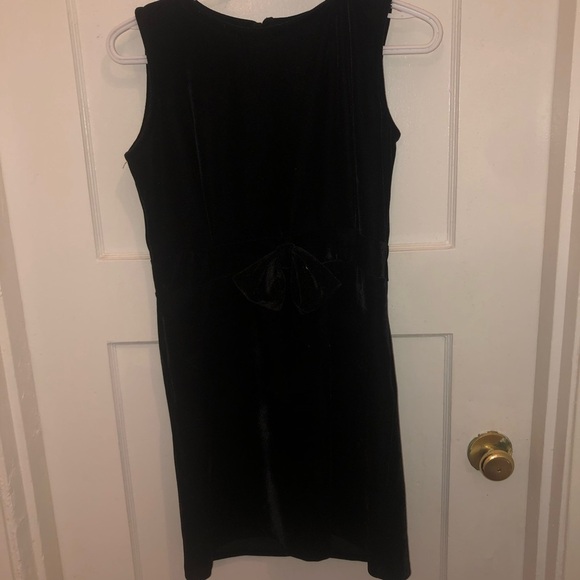 Zara Black  Dress , size 13-14- 164 Cm. Velvet like fabric , bow, party dress - Picture 1 of 6